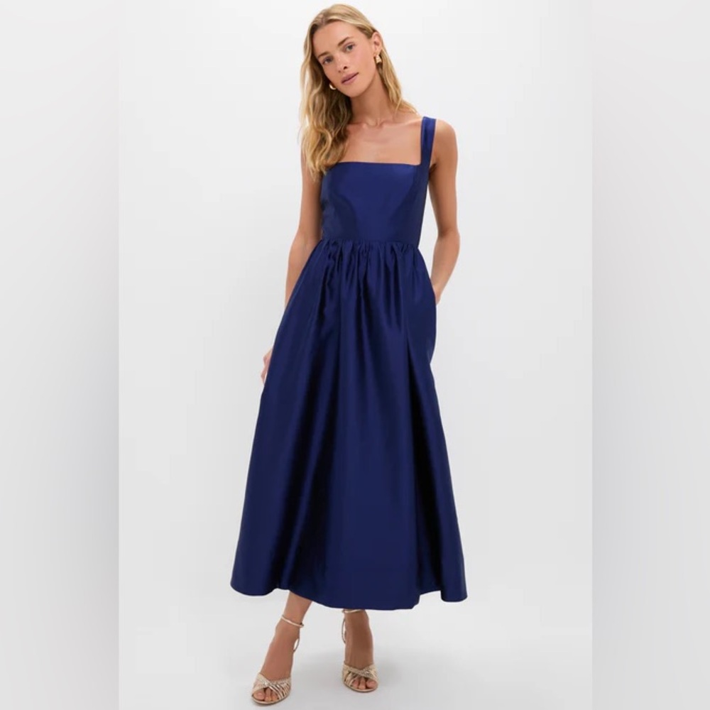 Tuckernuck - Navy Dupioni Esme Dress - Small